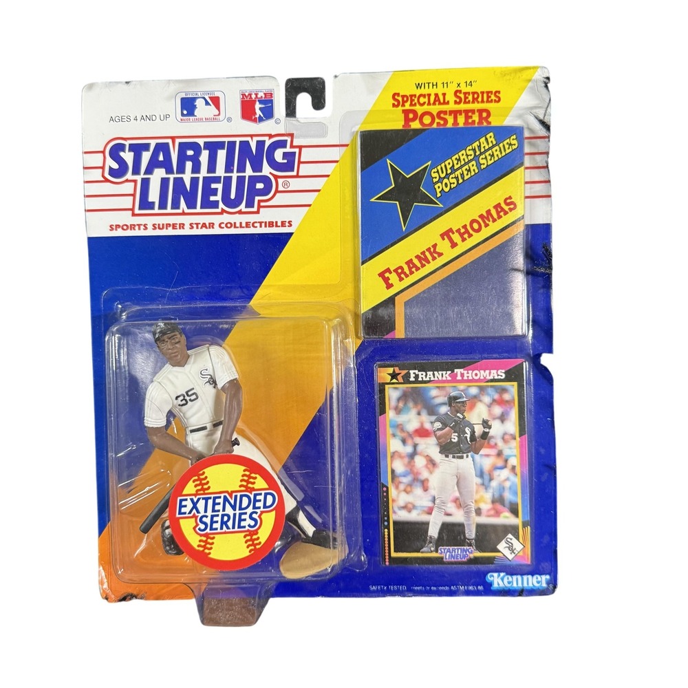 Vintage 1992 Kenner Starting Lineup Frank Thomas Action Figure White Sox‎ Poster